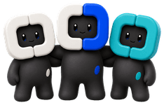 Three people standing side by side with their arms around each other and nothing in their hands.
