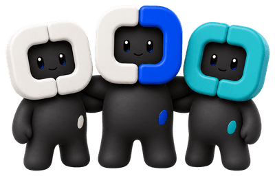 Three people standing side by side with their arms around each other and nothing in their hands.